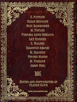 Back cover of The Lost Ways listing its contributors, edited and copyrighted by Claude Davis